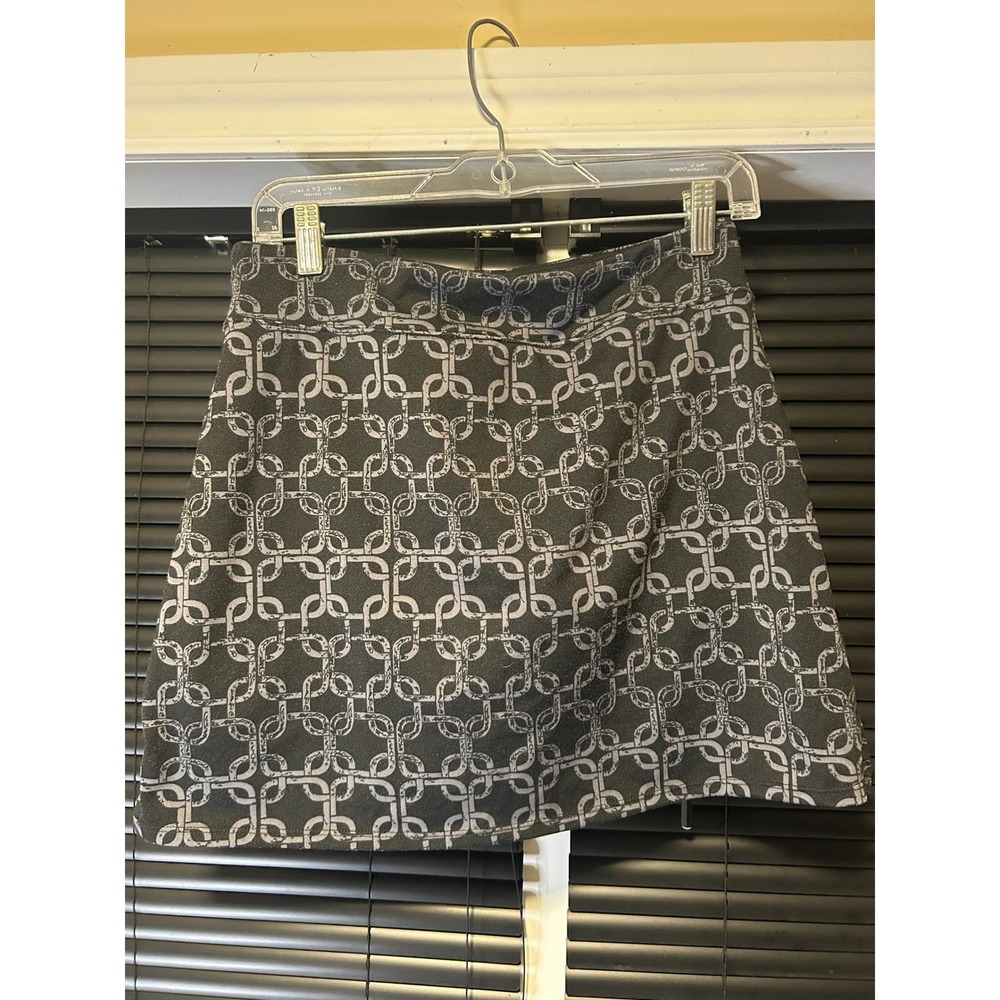 Tranquility Skort Women Sm Black Geometric Chain Print Active Athleisure Skirt